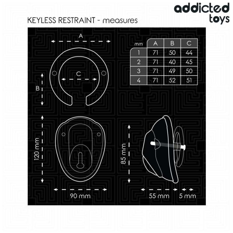 ADDICTED TOYS LOCKED – KEYLESS RESTRAINT PENIS CAGE 11.5 CM BDSM Cages & Chastity Rings | SEX Shop Ireland 8