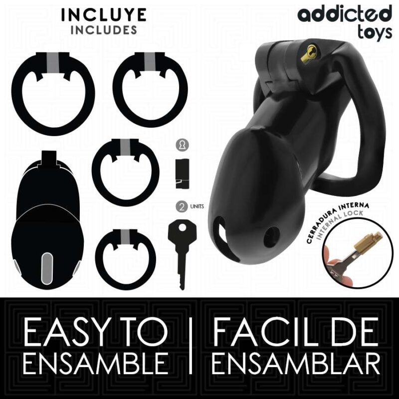 ADDICTED TOYS LOCKED – MINDNIGHT CELL PENIS CAGE SIZE L BDSM Cages & Chastity Rings | SEX Shop Ireland 7