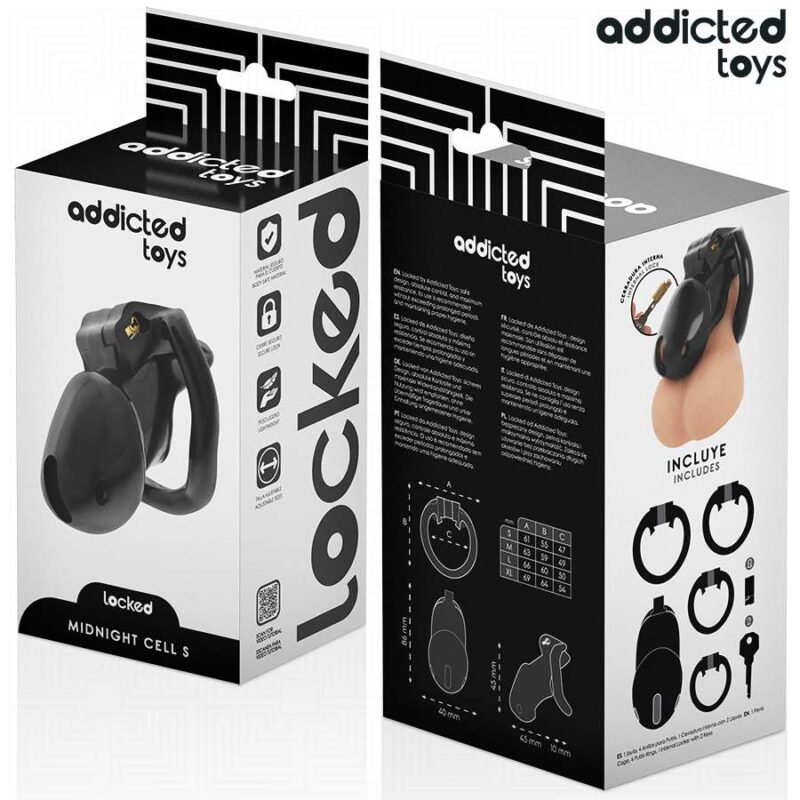 ADDICTED TOYS LOCKED – MINDNIGHT CELL PENIS CAGE SIZE S 4.8 CM BDSM Cages & Chastity Rings | SEX Shop Ireland 9
