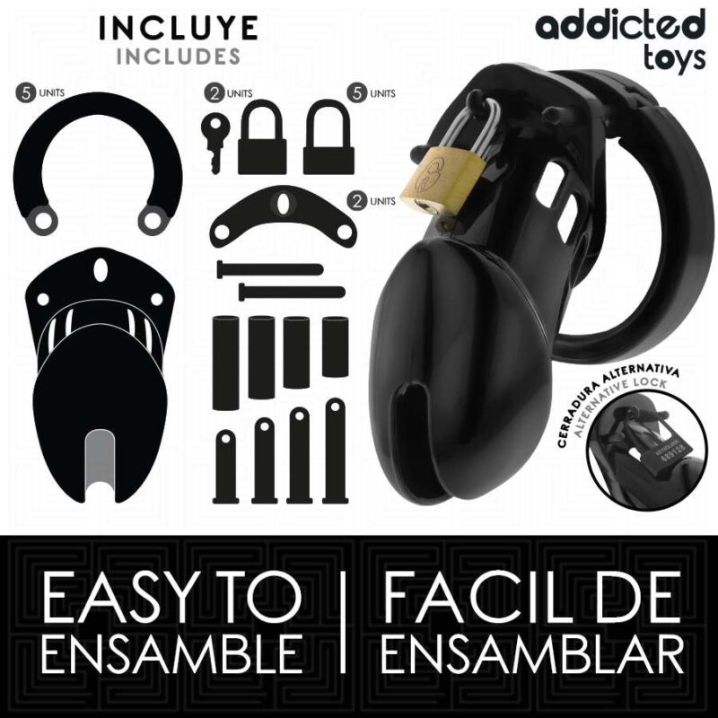 ADDICTED TOYS LOCKED – OBSIDIAN HOLD PENIS CAGE SIZE M BDSM Cages & Chastity Rings | SEX Shop Ireland 8