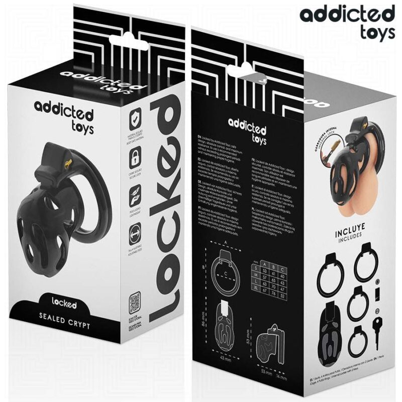 ADDICTED TOYS LOCKED – SEALED CRYPT PENIS CAGE 8 CM BDSM Cages & Chastity Rings | SEX Shop Ireland 9