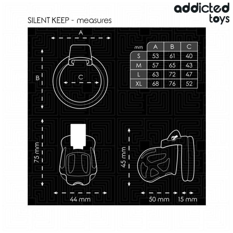 ADDICTED TOYS LOCKED – SILENT KEEP PENIS CAGE 7.5 CM BDSM Cages & Chastity Rings | SEX Shop Ireland 8