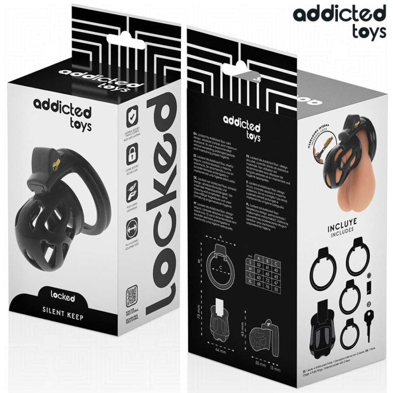 ADDICTED TOYS LOCKED – SILENT KEEP PENIS CAGE 7.5 CM BDSM Cages & Chastity Rings | SEX Shop Ireland 9