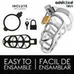 ADDICTED TOYS LOCKED – SILVER LOCK PENIS CAGE METAL SIZE M BDSM Cages & Chastity Rings | SEX Shop Ireland 14