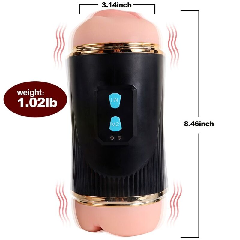 SHEQU – KAY DOUBLE MASTURBATOR WITH DUAL MOUTH AND VAGINA VIBRATION Fleshlights | SEX Shop Ireland 14