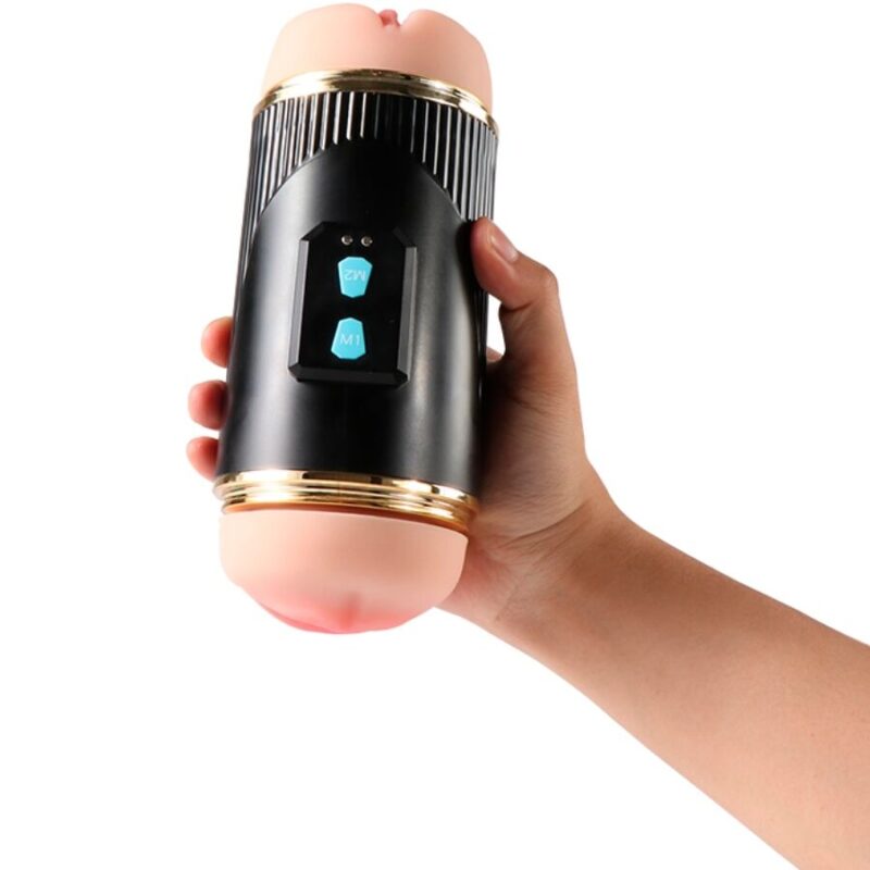 SHEQU – KAY DOUBLE MASTURBATOR WITH DUAL MOUTH AND VAGINA VIBRATION Fleshlights | SEX Shop Ireland 8