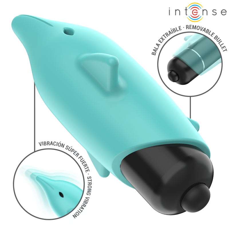 INTENSE – ECHO VIBRATING BULLET DOLPHIN BLUE 8 X 4.7 CM Bullet Vibrators | SEX Shop Ireland 7