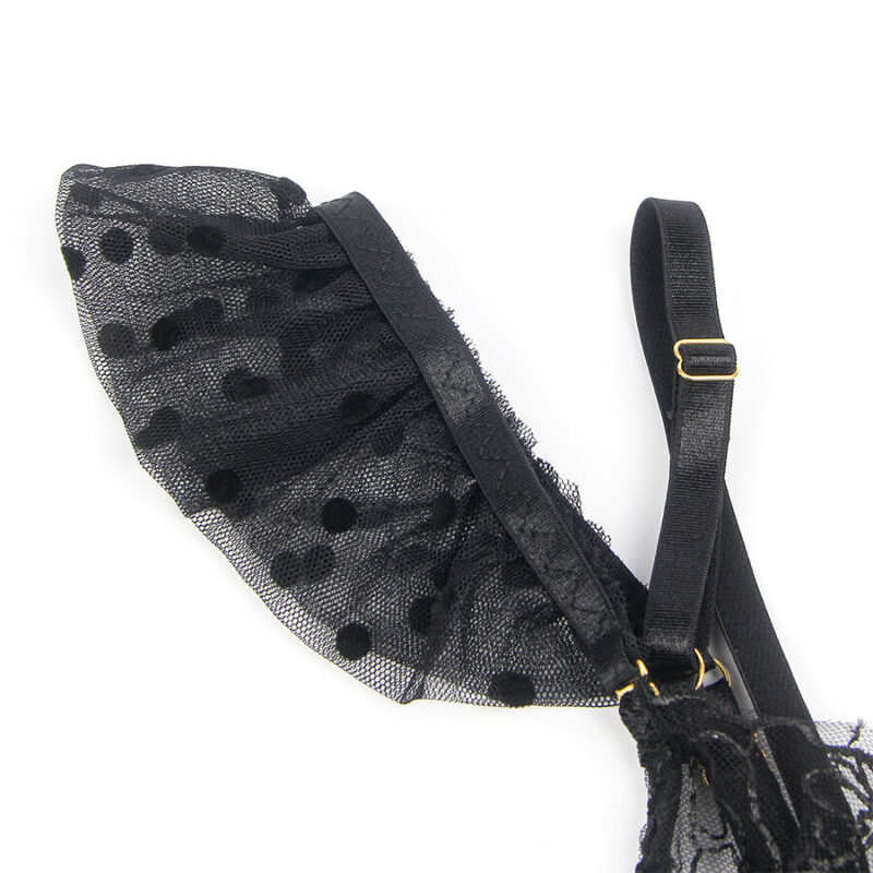 SUBBLIME – 957490 LACE BRA AND GARTER SET  BLACK L/XL Bras - Sexy Lingerie | SEX Shop Ireland 9