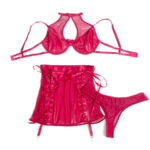SUBBLIME – 957605 LEATHER BRA AND SKIRT SET RED S/M Fashion & Lingerie | SEX Shop Ireland 19