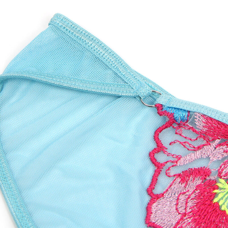SUBBLIME – 957643 FLOWER EMBROIDERED BRA AND GARTER BELT SET PINK S/M Fashion & Lingerie | SEX Shop Ireland 10