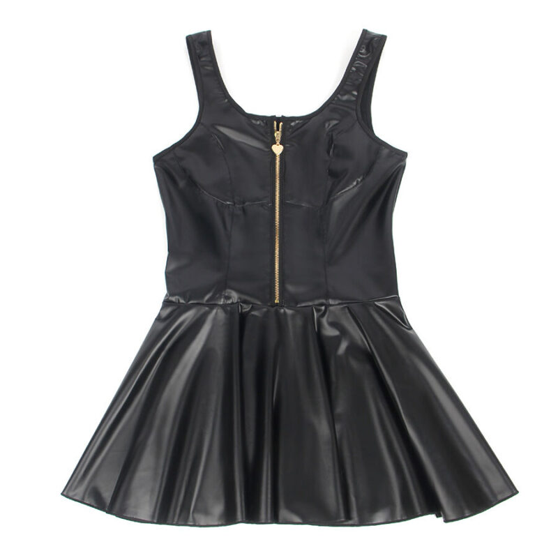 SUBBLIME – 957674 HEART ZIPPER LEATHER DRESS BLACK L/XL Fashion & Lingerie | SEX Shop Ireland 8