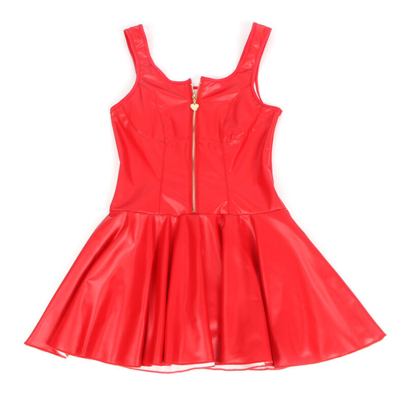 SUBBLIME – 957681 HEART ZIPPER LEATHER DRESS RED S/M Fashion & Lingerie | SEX Shop Ireland 8