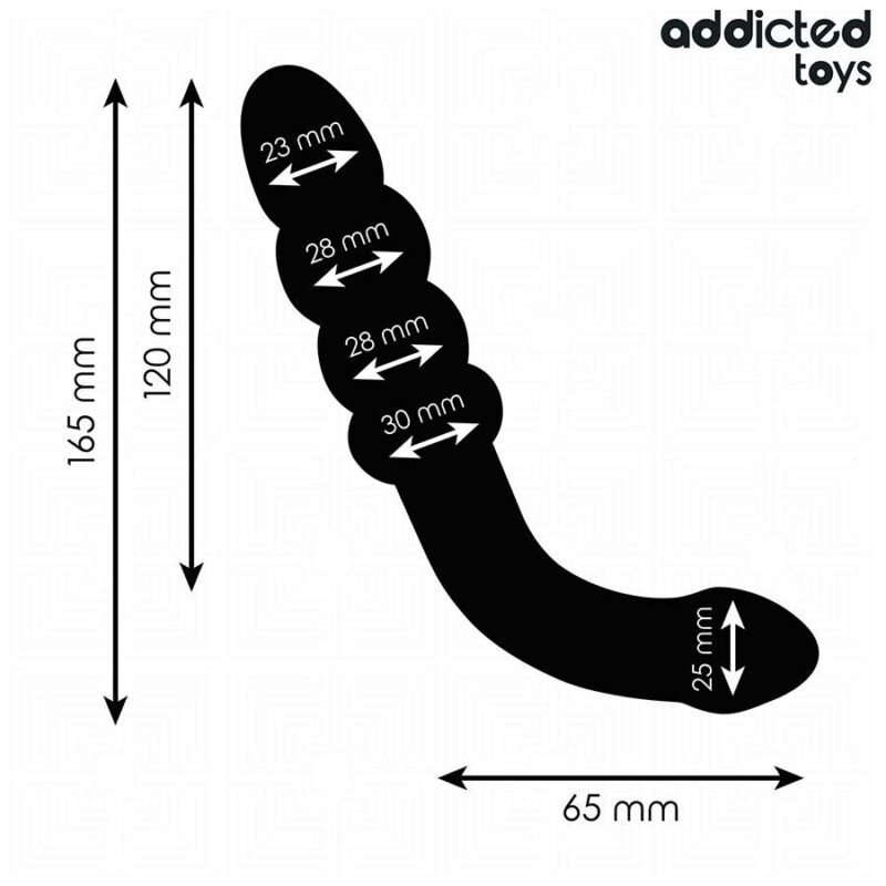 ADDICTED TOYS – DOUBLE ANAL MASSAGER SILICONE 16.5 CM Anal Sex Toys | SEX Shop Ireland 7