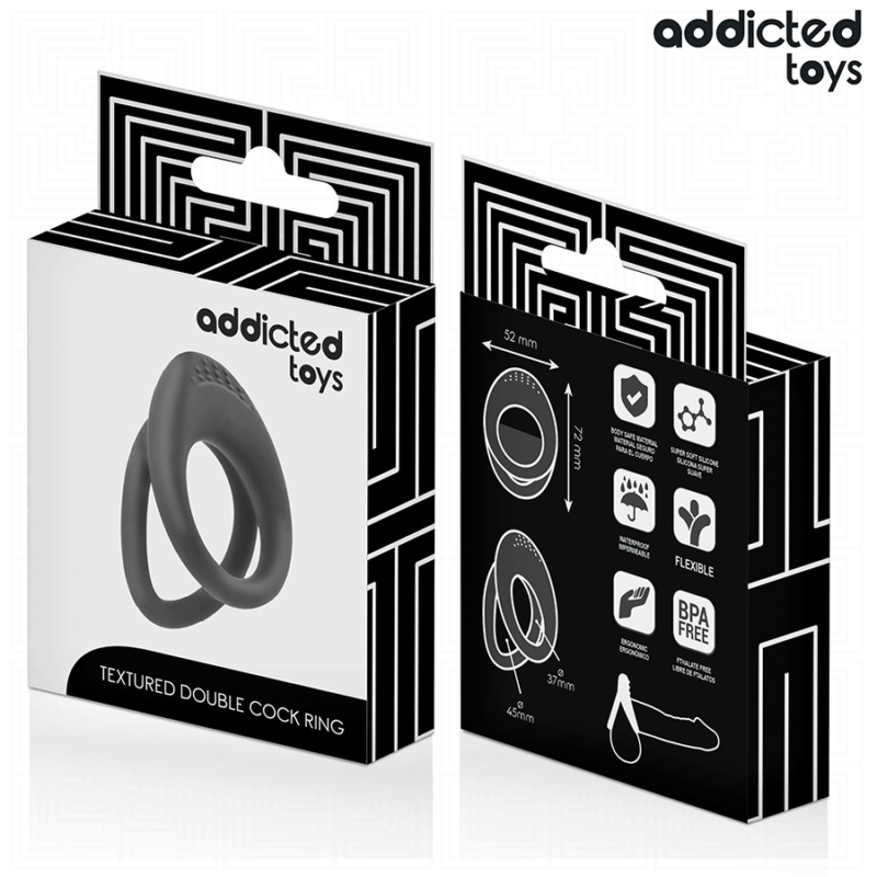 ADDICTED TOYS – DOUBLE TEXTURED PENIS RING Cock Rings | SEX Shop Ireland 9