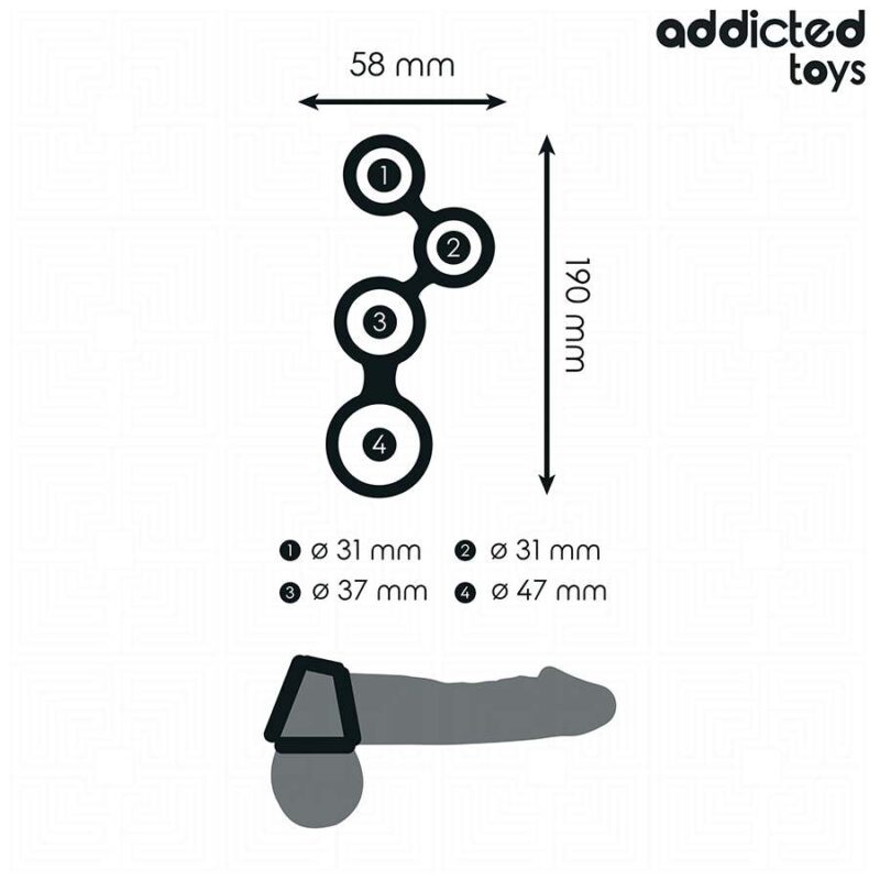 ADDICTED TOYS – PENIS RING WITH DIVIDERS FOR TESTICLES Cock Rings | SEX Shop Ireland 7