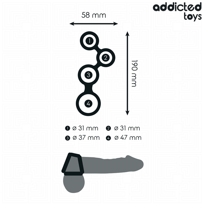 ADDICTED TOYS – PENIS RING WITH DIVIDERS FOR TESTICLES Cock Rings | SEX Shop Ireland 7