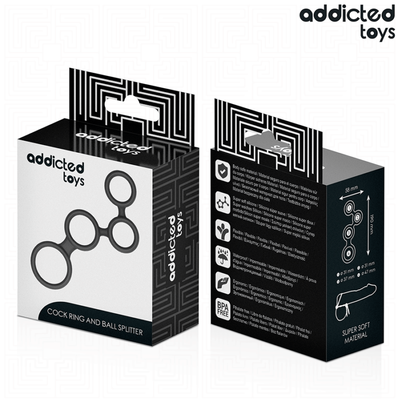 ADDICTED TOYS – PENIS RING WITH DIVIDERS FOR TESTICLES Cock Rings | SEX Shop Ireland 10