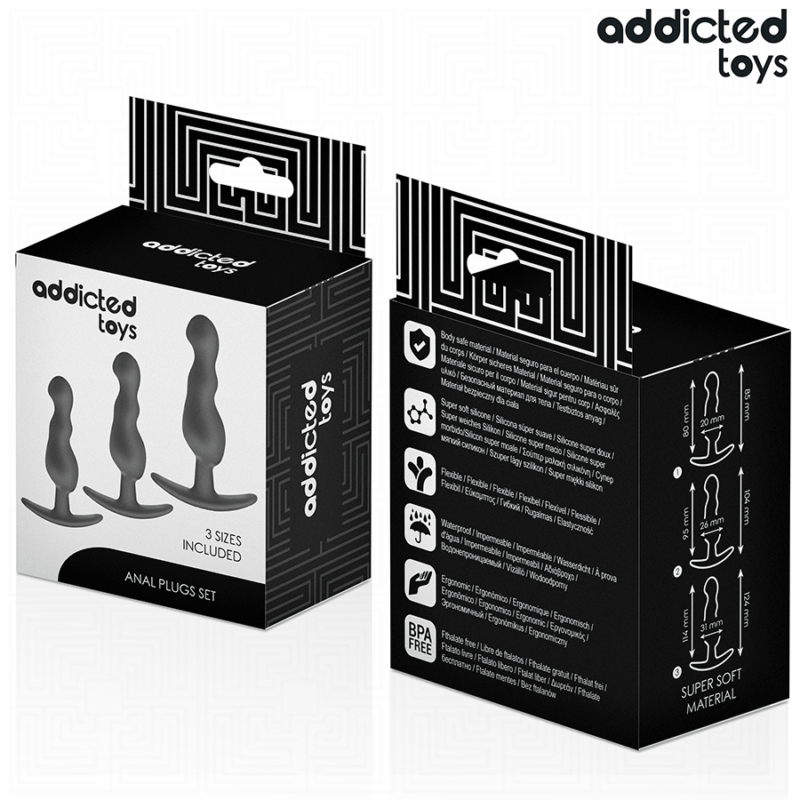 ADDICTED TOYS – SET OF 3 ANAL PLUG SILICONE MODEL 1 Butt Plugs | SEX Shop Ireland 10