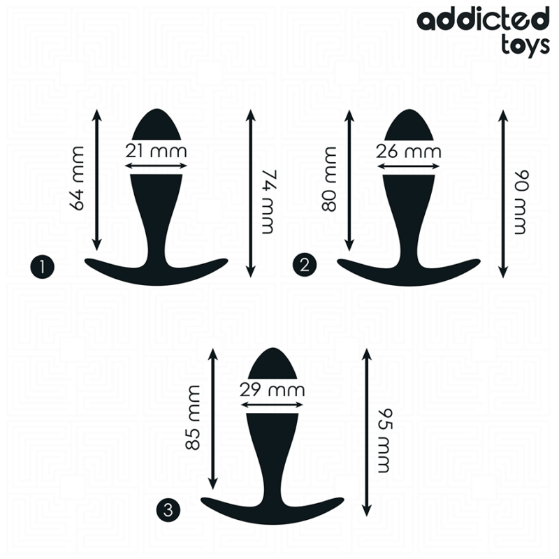ADDICTED TOYS – SET OF 3 ANAL PLUG SILICONE MODEL 2 Butt Plugs | SEX Shop Ireland 7