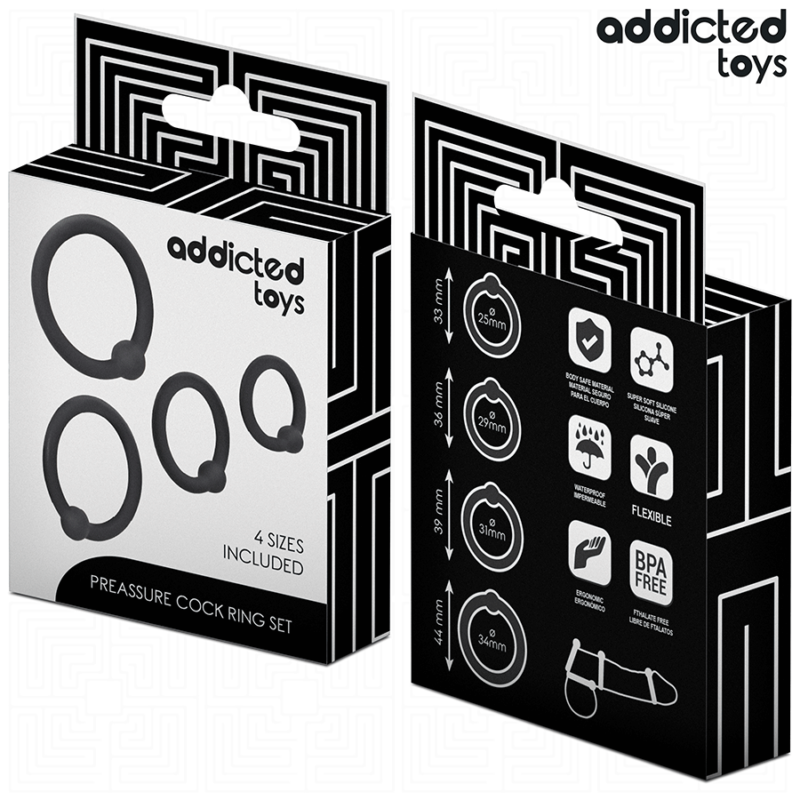ADDICTED TOYS – SET OF PRESSURE SILICONE RINGS Cock Rings | SEX Shop Ireland 9