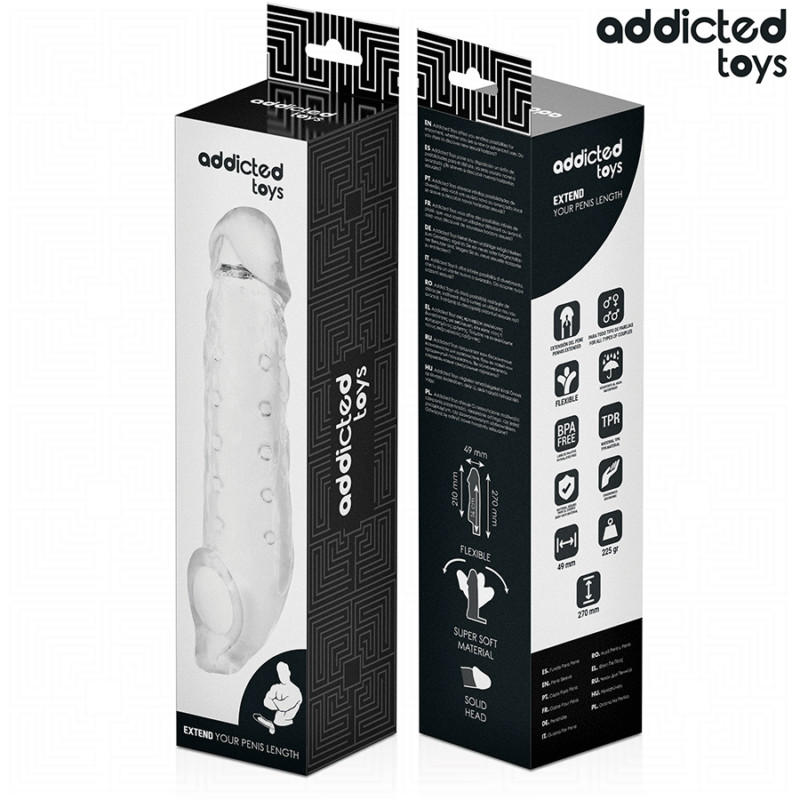 ADDICTED TOYS – TRANSPARENT PENIS EXTENSON SIZE S 23 CM Penis Extenders & Sleeves | SEX Shop Ireland 10