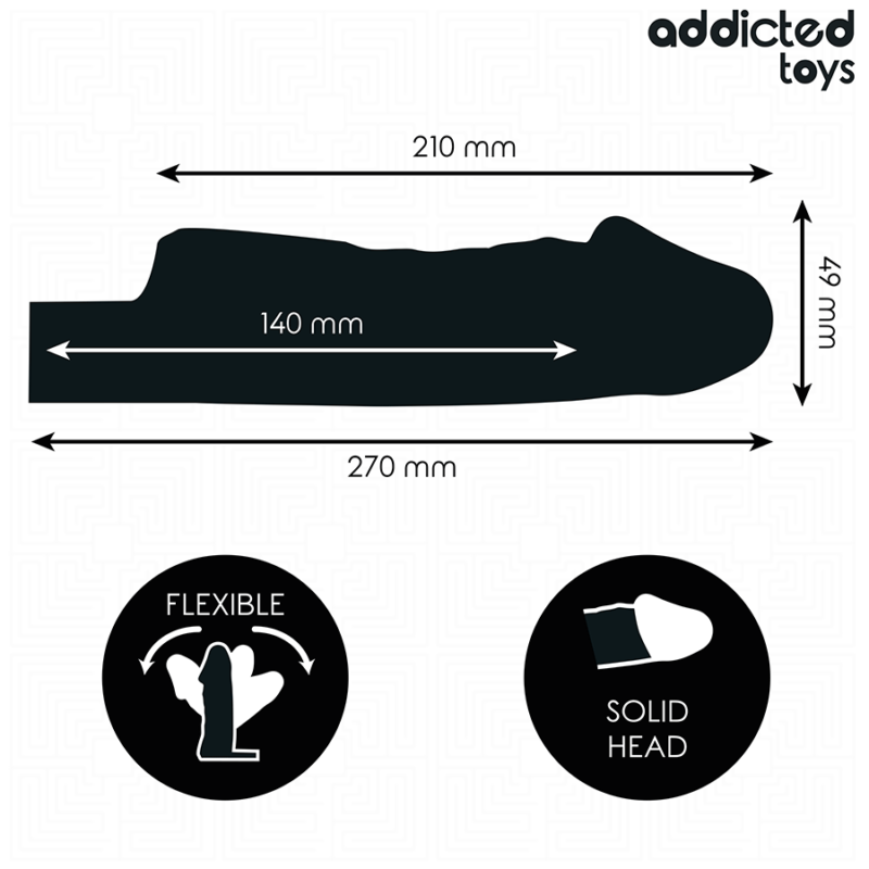 ADDICTED TOYS – TRANSPARENT PENIS SHEATH SIZE M 27 CM Penis Extenders & Sleeves | SEX Shop Ireland 7