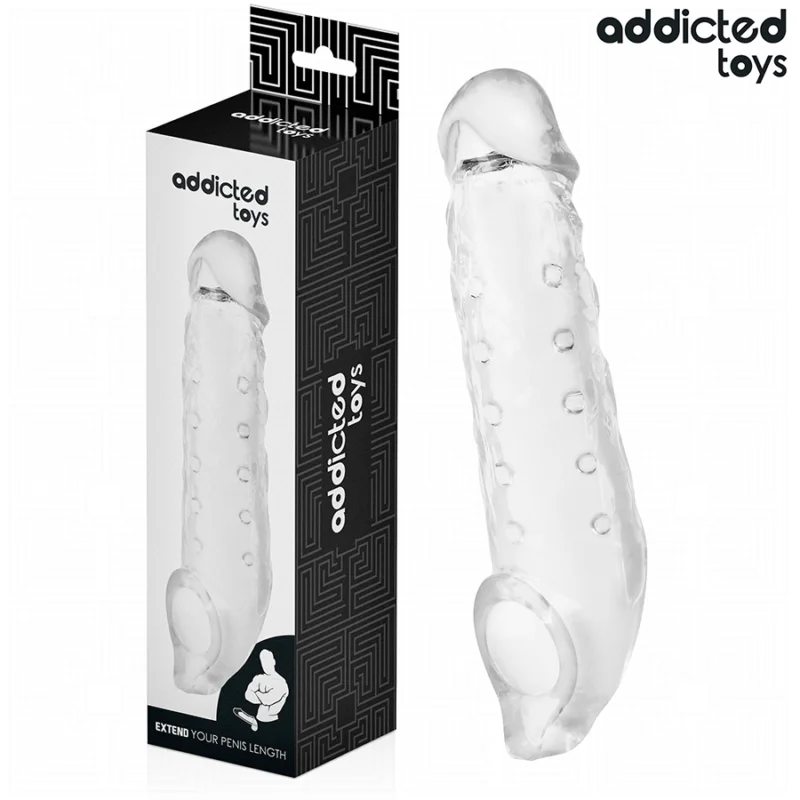 ADDICTED TOYS – TRANSPARENT PENIS SHEATH SIZE M 27 CM Penis Extenders & Sleeves | SEX Shop Ireland 4