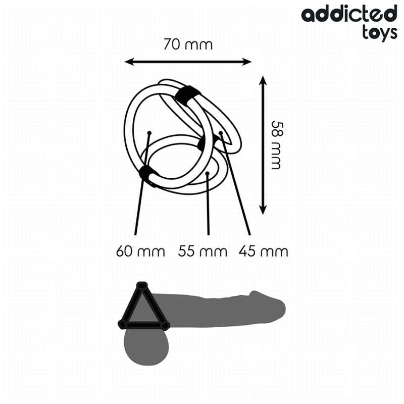 ADDICTED TOYS – TRIPLE PENIS RING Cock Rings | SEX Shop Ireland 7
