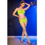 CHILIROSE – CR 4866 NEON GREEN TOP AND SHORTS SET S/M Women's Lingerie | SEX Shop Ireland 9