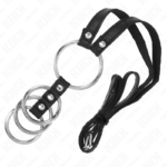 KINK – 4 CONNECTED METAL PENIS RINGS 3.8 CM TO 5 CM WITH LEATHER BELT 112 CM Accessories for the penis | SEX Shop Ireland 13