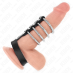 KINK – 4 METAL PENIS RINGS 3.8 CM CONNECTED WITH LEATHER STRAP 22 X 1.5 CM AND PRESSURE CLOSURE BDSM / Cock Rings Metal | SEX Shop Ireland 9