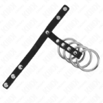 KINK – 4 METAL PENIS RINGS 3.8 CM CONNECTED WITH LEATHER STRAP 22 X 1.5 CM AND PRESSURE CLOSURE BDSM / Cock Rings Metal | SEX Shop Ireland 11
