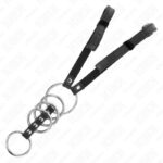 KINK – 5 PENIS RINGS 3.8 CM TO 5 CM METAL WITH LEATHER BELT 112 CM Accessories for the penis | SEX Shop Ireland 12