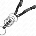 KINK – 5 PENIS RINGS 3.8 CM TO 5 CM METAL WITH LEATHER BELT 112 CM Accessories for the penis | SEX Shop Ireland 13