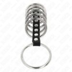 KINK – 7 METAL PENIS RINGS 3.2 CM TO 5 CM CONNECTED BY LEATHER Accessories for the penis | SEX Shop Ireland 10