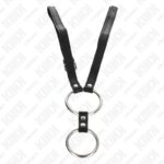 KINK – DOUBLE METAL PENIS RING 3.8 CM TO 5 CM WITH LEATHER BELT 112 CM BDSM / Cock Rings Metal | SEX Shop Ireland 9