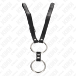 KINK – DOUBLE METAL PENIS RING 3.8 CM TO 5 CM WITH LEATHER BELT 112 CM BDSM / Cock Rings Metal | SEX Shop Ireland 9