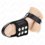 KINK – LEATHER PENIS CAGE RING WITH ADJUSTABLE COATED BALL DIVIDER STRAP Accessories for the penis | SEX Shop Ireland 10