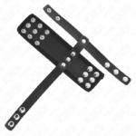 KINK – LEATHER PENIS CAGE RING WITH ADJUSTABLE COATED BALL DIVIDER STRAP Accessories for the penis | SEX Shop Ireland 13