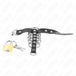 KINK – LEATHER PENIS RING WITH LOCK STRAP 21 X 2 CM AND 5 METAL RINGS FROM 3 CM TO 4 CM Accessories for the penis | SEX Shop Ireland 13