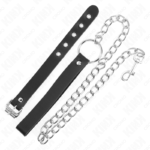 KINK – LEATHER PENIS RING WITH STRAP 21.5 X 2 CM AND METAL CHAIN 60 CM BDSM / Cock Rings Metal | SEX Shop Ireland 10