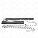 KINK – LEATHER PENIS RING WITH STRAP 21.5 X 2 CM AND METAL CHAIN 60 CM BDSM / Cock Rings Metal | SEX Shop Ireland 11
