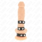 KINK – TRIPLE LEATHER PENIS RING WITH PRESSURE CLOSURE Accessories for the penis | SEX Shop Ireland 16