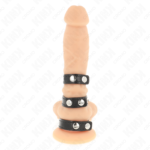 KINK – TRIPLE LEATHER PENIS RING WITH PRESSURE CLOSURE Accessories for the penis | SEX Shop Ireland 16