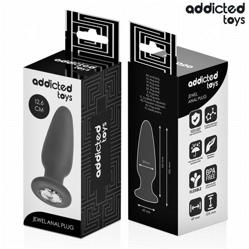 ADDICTED TOYS – ANAL PLUG WITH JEWEL SILICONE SIZE L 12.6 CM Anal Sex Toys | SEX Shop Ireland 9