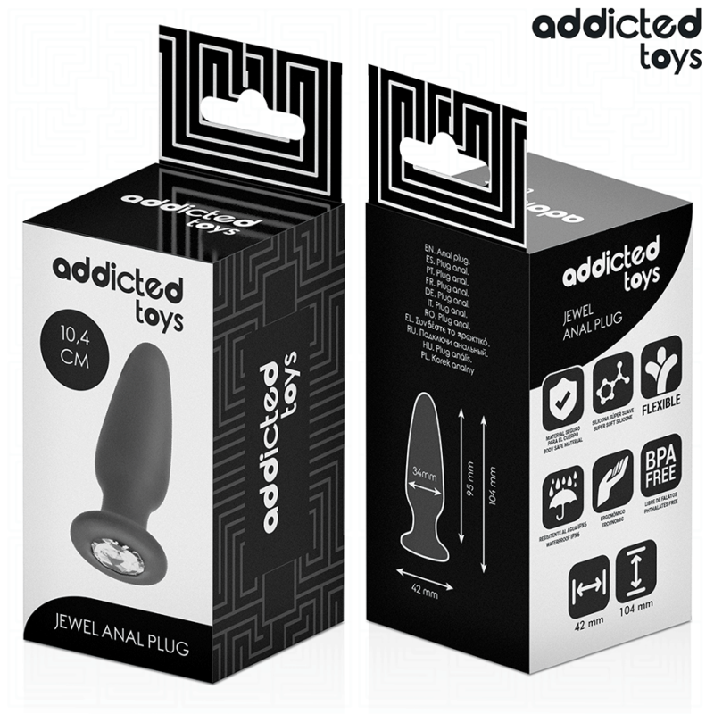 ADDICTED TOYS – ANAL PLUG WITH JEWEL SILICONE SIZE M 10.4 CM Anal Sex Toys | SEX Shop Ireland 9