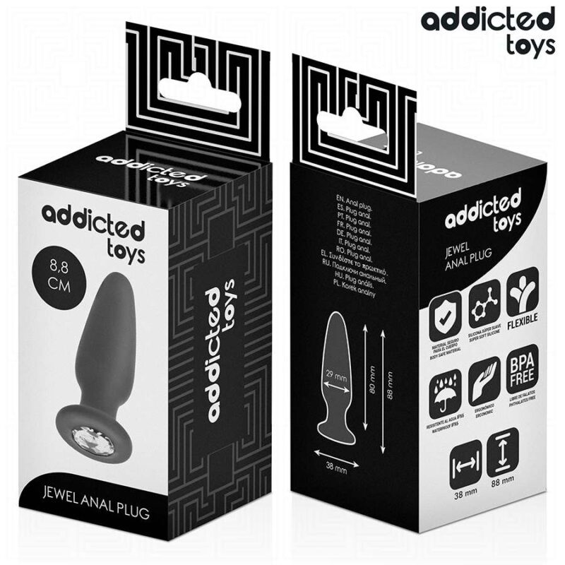 ADDICTED TOYS – ANAL PLUG WITH JEWEL SILICONE SIZE S 8.8 CM Anal Sex Toys | SEXstore.ie 9