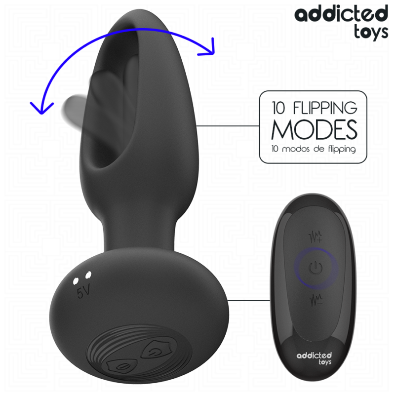 ADDICTED TOYS – ANAL PLUG WITH VIBRATING TONGUE AND REMOTE CONTROL Anal Sex Toys | SEX Shop Ireland 5