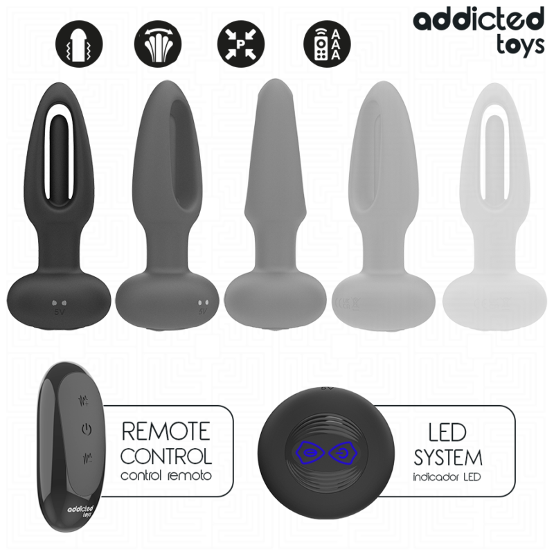 ADDICTED TOYS – ANAL PLUG WITH VIBRATING TONGUE AND REMOTE CONTROL Anal Sex Toys | SEX Shop Ireland 7