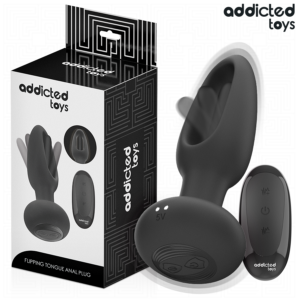 ADDICTED TOYS – ANAL PLUG WITH VIBRATING TONGUE AND REMOTE CONTROL Anal Sex Toys | SEX Shop Ireland
